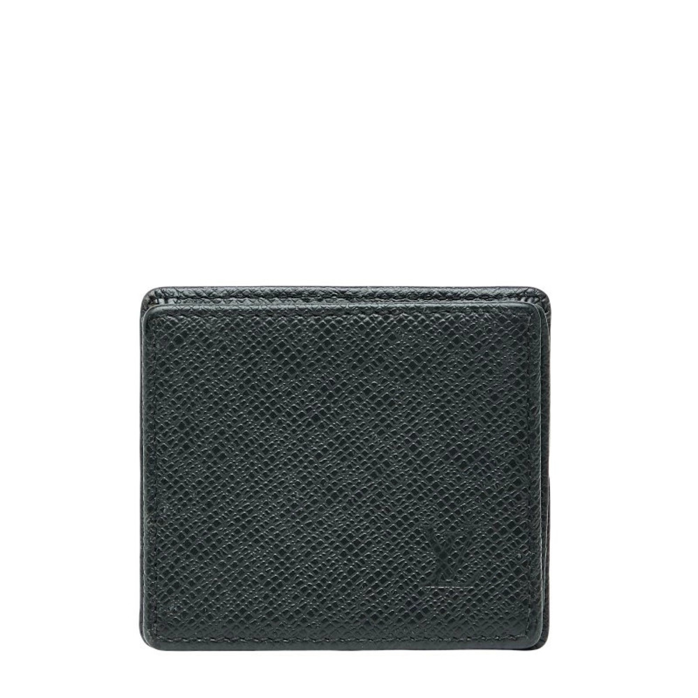 Louis Vuitton Taiga Portemonnaie Boite coin case Wallet Ardoise Black Leather